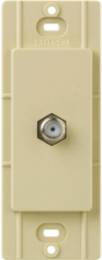 Claro Cable TV Jack - Ivory, F-style, 75-Ohm Coaxial Cable