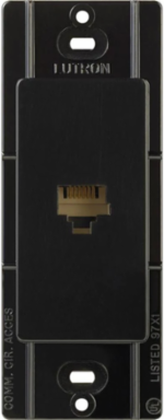 Claro Telephone Jack 6-Conductor Black, Gloss Finish