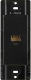 Claro Telephone Jack 6-Conductor Black, Gloss Finish