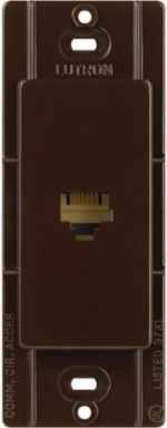 Claro Telephone Jack 6 Conductor RJ11 Brown Gloss Finish