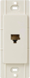 Claro 6-Conductor Telephone Jack RJ11 Light Almond Glossy Finish