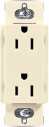 Claro 15 Amp Receptacle Almond, 125V, Gloss Finish, 4.69 x 2.94 Inch