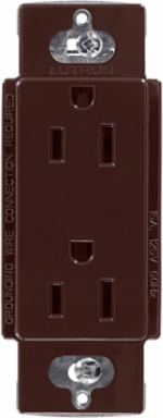 Claro Receptacle 15A Brown 4.69x2.94 Inch Gloss Finish