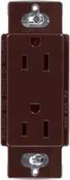 Claro Receptacle 15A Brown 4.69x2.94 Inch Gloss Finish