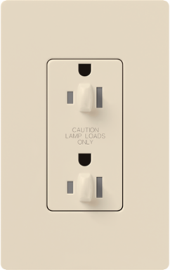Claro 15A Tamper Resistant Dimming Receptacle 125V, Light Almond, 4.69 x 2.94 Inch