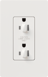 Claro 15A Tamper Resistant Dual Dimming Receptacle, 4.69 x 2.94 Inch, White