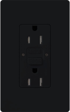 15A GFCI Self-Testing Receptacle, 4.69 x 2.94 Inch, Glossy Black Finish