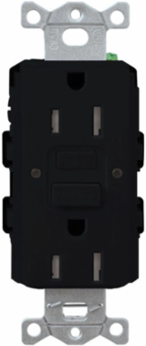 15A GFCI Self-Testing Receptacle, 4.69 x 2.94 Inch, Glossy Black Finish