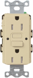 GFCI Receptacle 15 Amp with Continuous Self-Test, Ivory Gloss Finish