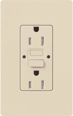 15 Amp GFCI Self-Testing Receptacle, 4.69 x 2.94 Inch, Gloss Finish, Light Almond