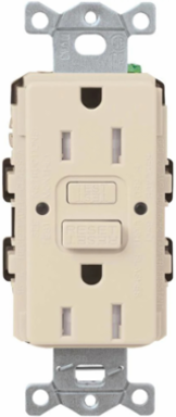 15 Amp GFCI Self-Testing Receptacle, 4.69 x 2.94 Inch, Gloss Finish, Light Almond