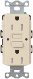 15 Amp GFCI Self-Testing Receptacle, 4.69 x 2.94 Inch, Gloss Finish, Light Almond