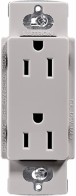 15A Claro Receptacle, Gray, 4.69 x 2.94 Inch, Gloss Finish, 125V
