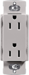 15A Claro Receptacle, Gray, 4.69 x 2.94 Inch, Gloss Finish, 125V