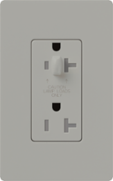Claro 15A Tamper Resistant Half-Dimming Receptacle, Gloss Finish, 4.69 x 2.94 Inch