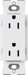Claro Receptacle 15 Amp, Gloss White, Plastic/Metal, 4.69 x 2.94 Inch