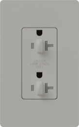 Claro 20A Tamper Resistant Dimming Receptacle, Gloss Finish, 125V