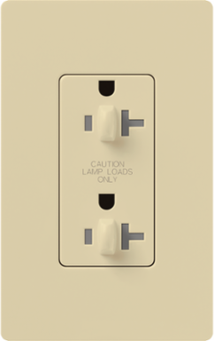 Claro 15A Tamper Resistant Dimming Receptacle, 125V, Ivory, 4.69 Inch