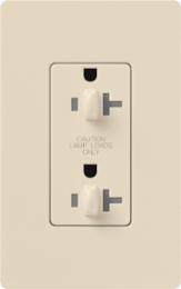 Claro 20A Tamper Resistant Receptacle, 4.69 x 2.94 Inch, Dimming Use