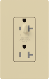 Claro 20A Tamper Resistant Receptacle, Ivory, 125V, 2500W, Gloss Finish