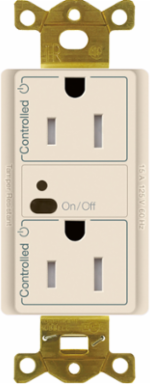 Wireless Duplex Receptacle 15A, 120V, Light Almond, 4.69 x 2.94 Inch