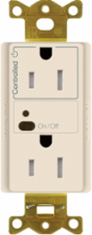 Wireless Split Receptacle 15A Light Almond, 4.69x2.94 Inch, Plastic/Metal