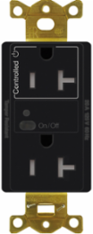 Wireless Split RF Receptacle 20A, 1500W, Black Finish, Screw Terminal