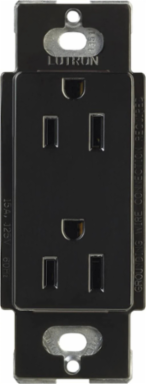 Tamper-Resistant Duplex Receptacle, 15 Amp, 125V, Glossy Black Finish