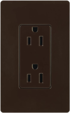 Tamper-Resistant Receptacle 15 Amp 125V Gloss Brown 4.69 x 2.94 Inch