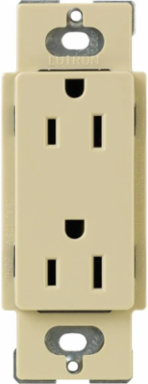 Tamper-Resistant Receptacle 15 Amp 125V Ivory, Gloss Finish, 4.69 Inch x 2.94 Inch