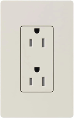 Tamper-Resistant Duplex Receptacle 15 Amp 125V Light Almond 4.69 x 2.94 Inch