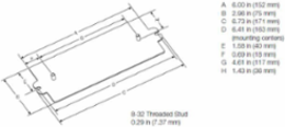 Fluorescent Adapter Plate 6.73 x 2.96 Inch Metal Matte Beige