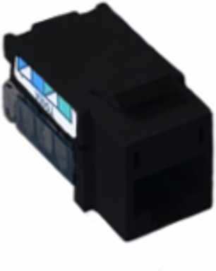 RJ45 Category 5e Telephone Jack, 8-Conductor, Gloss Black