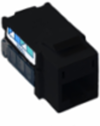 RJ45 Category 5e Telephone Jack, 8-Conductor, Gloss Black