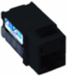 RJ45 Category 6 Phone Jack 8-Conductor Black Gloss