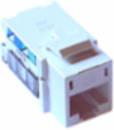 CAT 6 Telephone Jack, 8-Conductor, Glossy White Finish