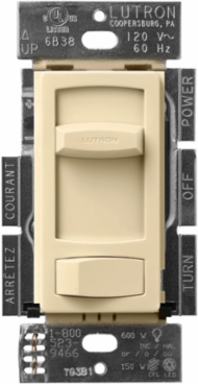Skylark Contour LED+ Dimmer Switch, 150W LED/600W Incandescent, Ivory Color