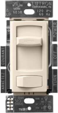 Skylark Contour LED+ Dimmer Switch, 150W LED/600W Incandescent, Light Almond