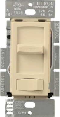 Contour Dimmer Switch 300W 3-Way Slide Rocker Switch Ivory
