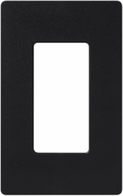 Claro Decorative Wall Plate, 1-Gang, Gloss Finish, 0.3 Inch Thick, Black
