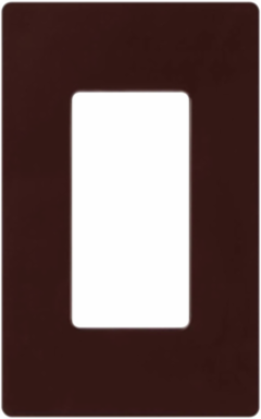Claro Decorative Wall Plate, 1-Gang, Glossy Brown, 4.69 x 2.94 Inch