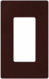 Claro Decorative Wall Plate, 1-Gang, Glossy Brown, 4.69 x 2.94 Inch