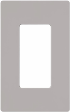 Claro Decorative Wallplate 1-Gang 4.69 x 2.94 Inch Glossy Gray Plastic