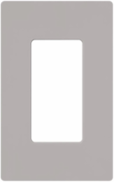 Claro Decorative Wallplate 1-Gang 4.69 x 2.94 Inch Glossy Gray Plastic