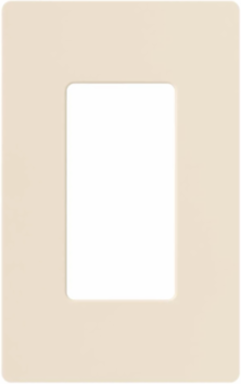 Claro Single-gang Wallplate 4.69 x 2.94 Inch Glossy Light Almond Plastic