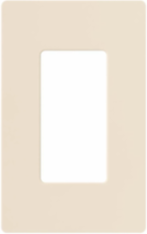 Claro Single-gang Wallplate 4.69 x 2.94 Inch Glossy Light Almond Plastic