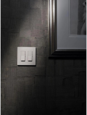 Claro Two-Gang Wallplate, Light Almond, Gloss Finish, 0.3 Inch Thickness
