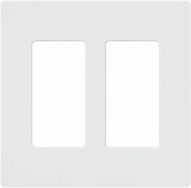 Claro 2-Gang Wallplate, Gloss Finish, 4.69 x 4.75 Inch, Plastic Construction
