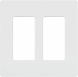 Claro 2-Gang Wallplate, Gloss Finish, 4.69 x 4.75 Inch, Plastic Construction