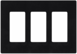 Claro Decorative 3-Gang Wallplate, Gloss Finish, 4.69 x 6.56 Inch, Plastic